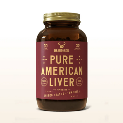 AMC Pure American Liver Deep Nutrition from the Heart of America 180 Capsules