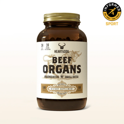 AMC Beef Organs Regain Your Energy With Nature’s Perfect Multivitamin 180 Capsules Heart & Soil
