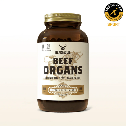 AMC Beef Organs Regain Your Energy With Nature’s Perfect Multivitamin 180 Capsules Heart & Soil