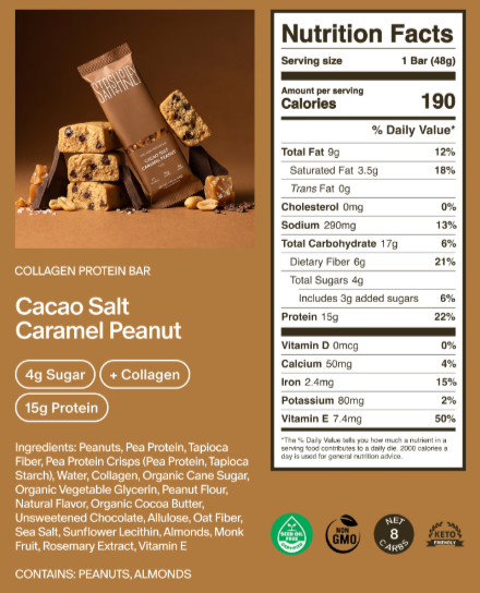 AMC Stars + Honey Cacao Salt Caramel Peanut 15G Protein Bars 10 Pack