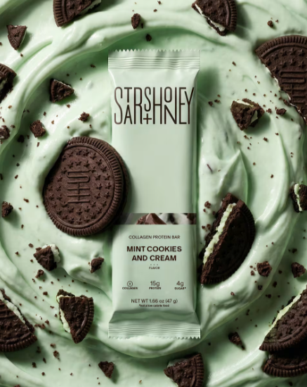 AMC Stars + Honey Mint Cookies and Cream 15g Protein Bars 10 Pack