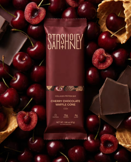 AMC Stars + Honey Cherry Chocolate Waffle Cone 15g Protein Bars 10 Pack