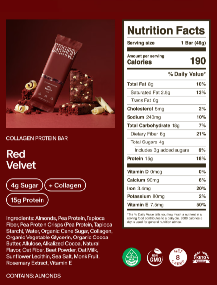 AMC Stars + Honey Red Velvet 15g Protein Bars 10 Pack