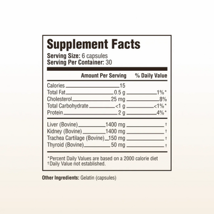 AMC Grass-Fed Thyroid+ Your Metabolism Deserves The Support Nature Intended 180 Capsules