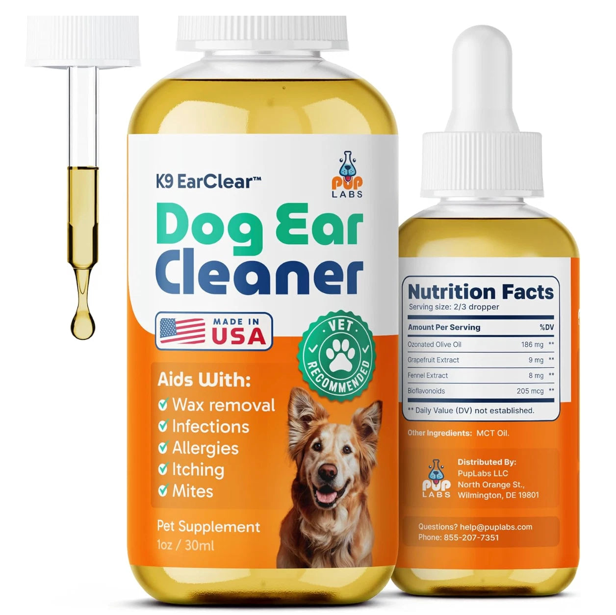 AMC K9 EarClear Infection treatment for Dogs Pack of 1