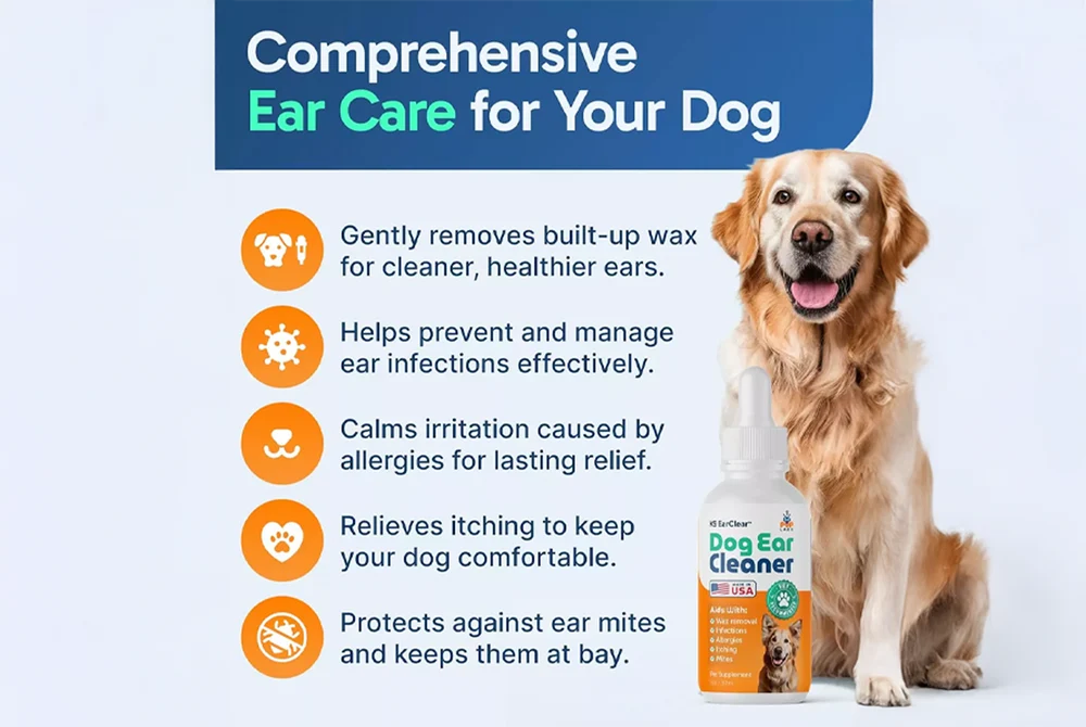 AMC K9 EarClear Infection treatment for Dogs Pack of 1